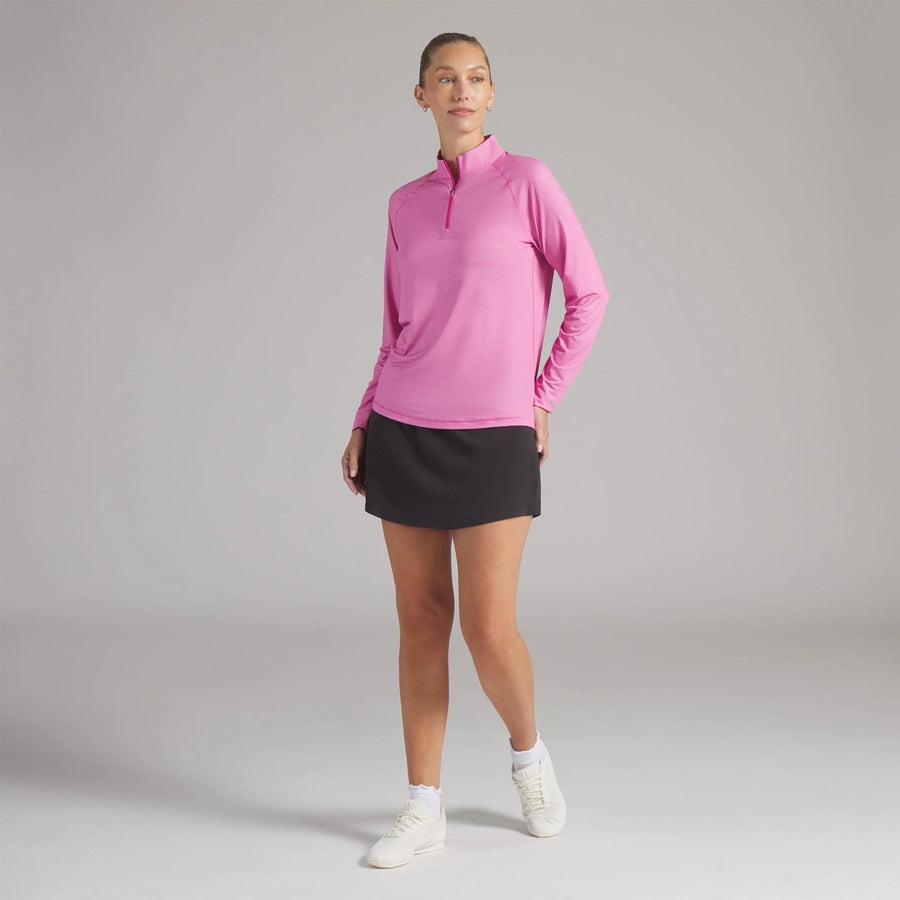 Puma Ladies UV Birdseye 1/4 Zip Golf Jacket - Pink
