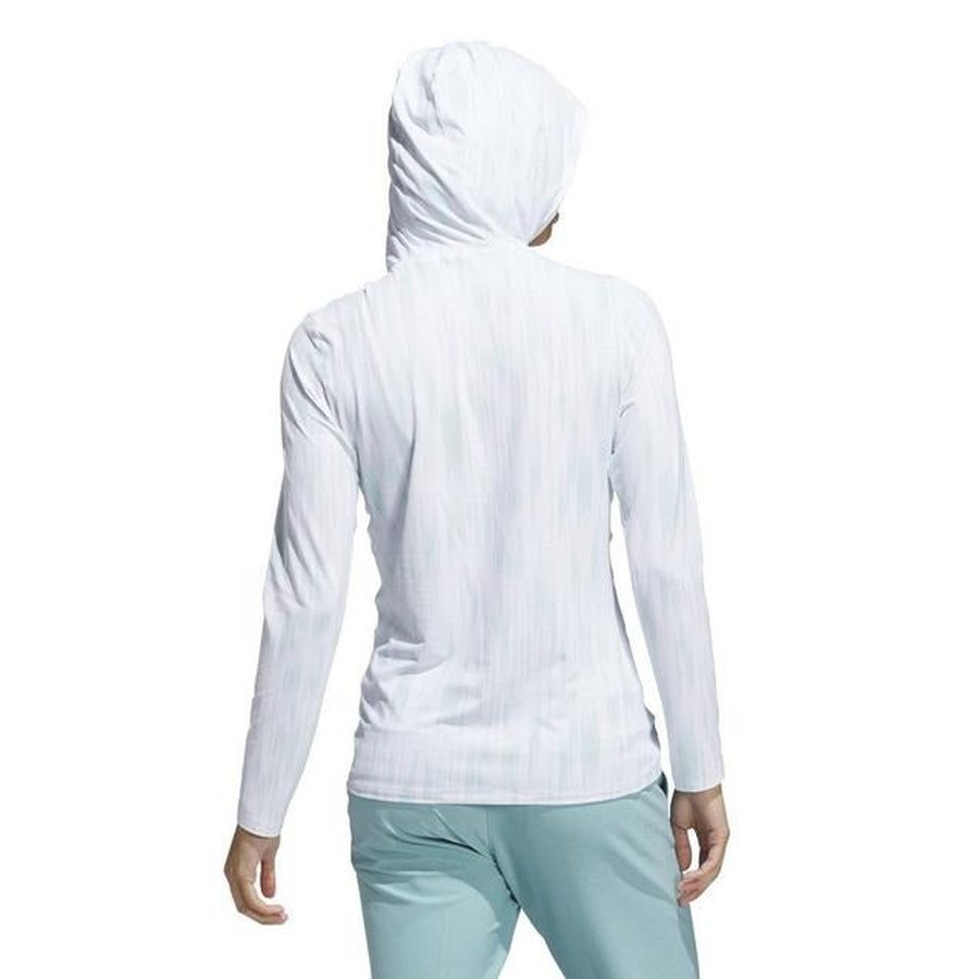 Adidas Ladies Ultimate365 Printed Hoodie - White