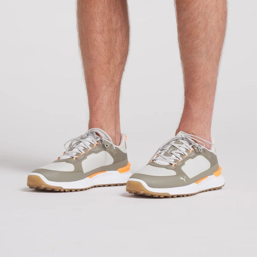 Puma Ignite Elevate X Spikeless Golf Shoes - Grey/Orange