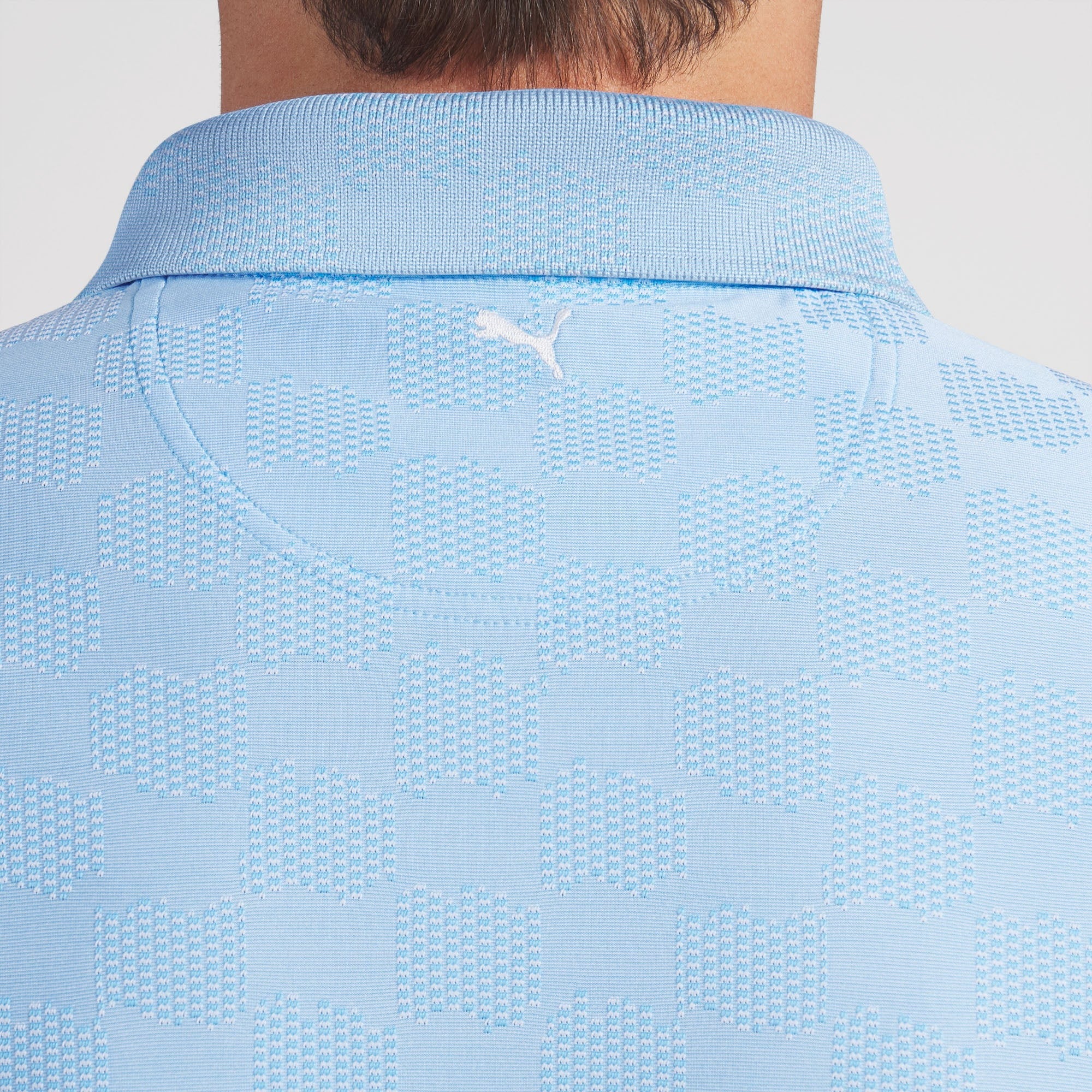 Puma MATTR Check Jacquard BN Golf Polo - Blue