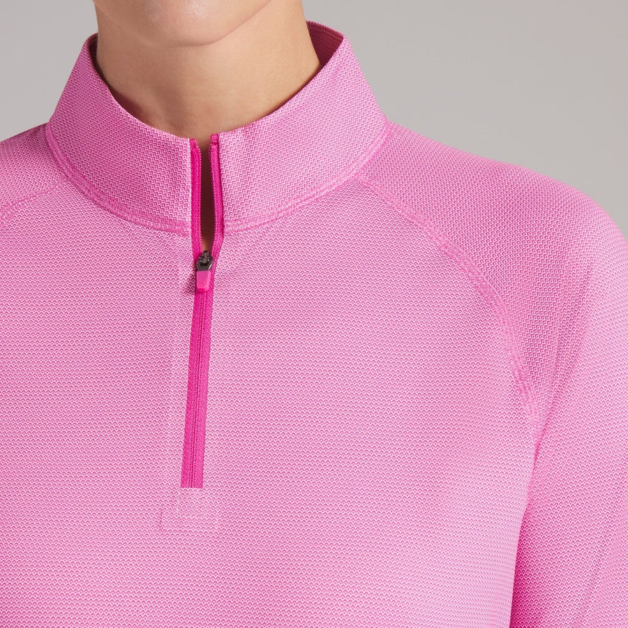 Puma Ladies UV Birdseye 1/4 Zip Golf Jacket - Pink