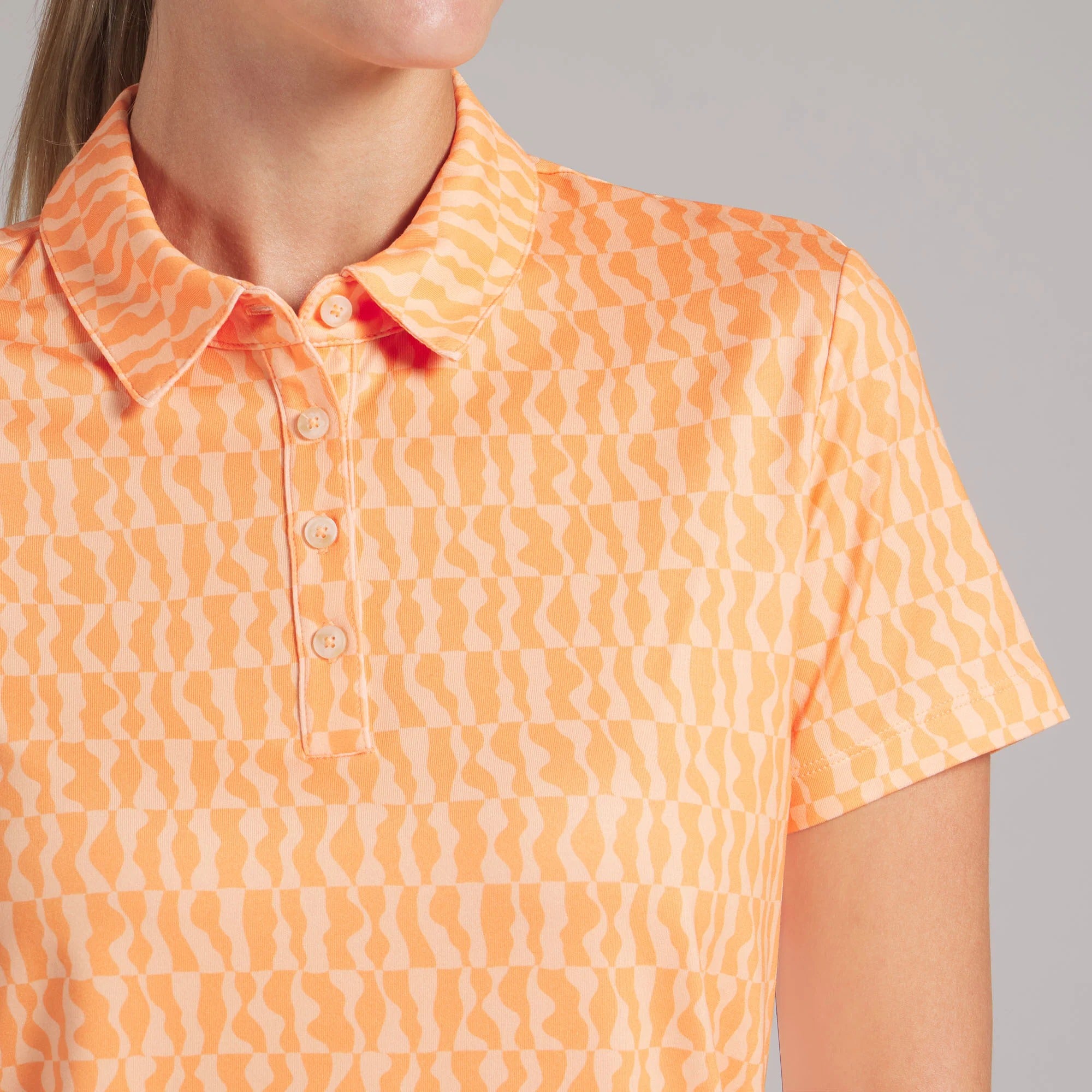 Puma Ladies CLOUDSPUN Wavey Golf Polo - Orange