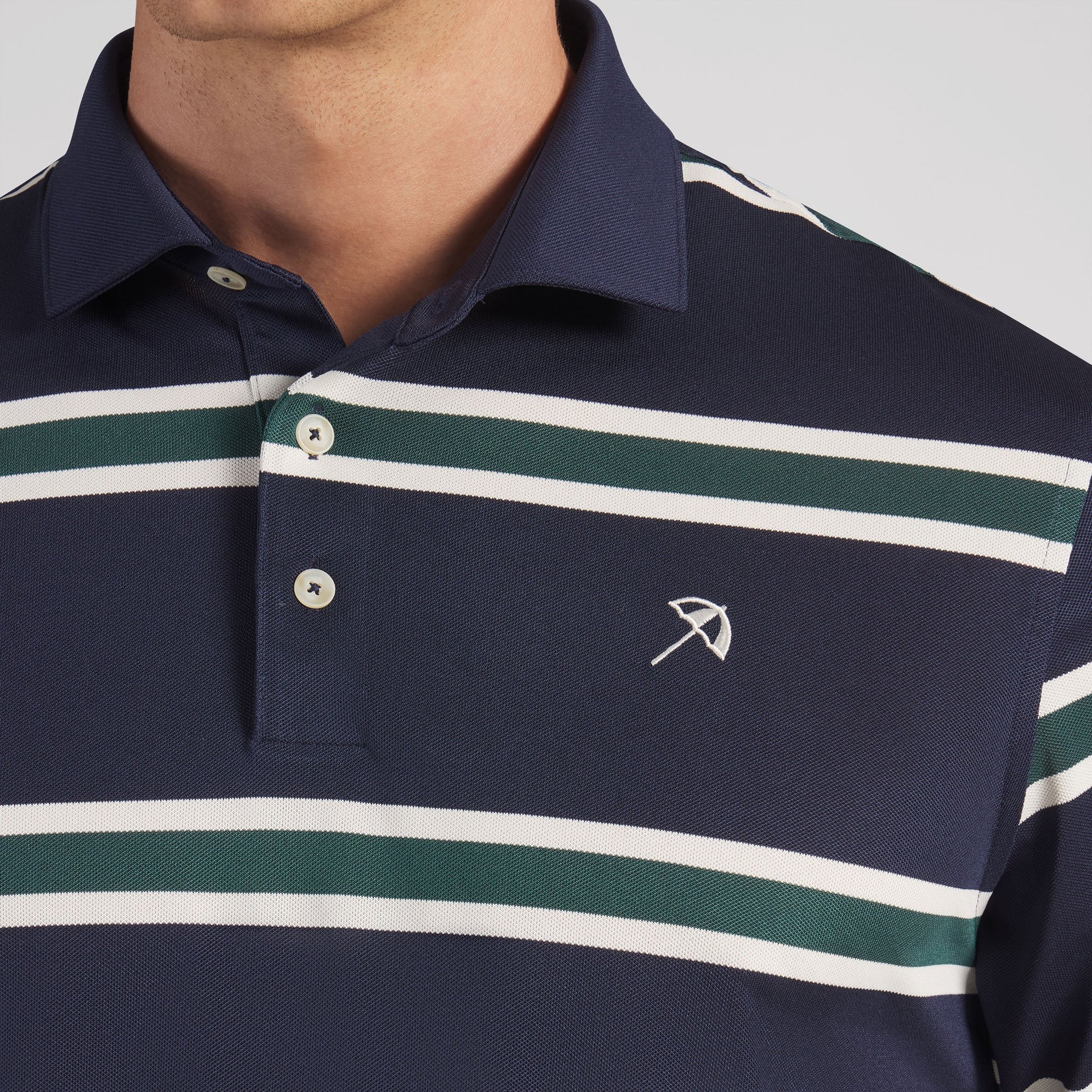 Puma x AP Pique Stripe Golf Polo - Navy