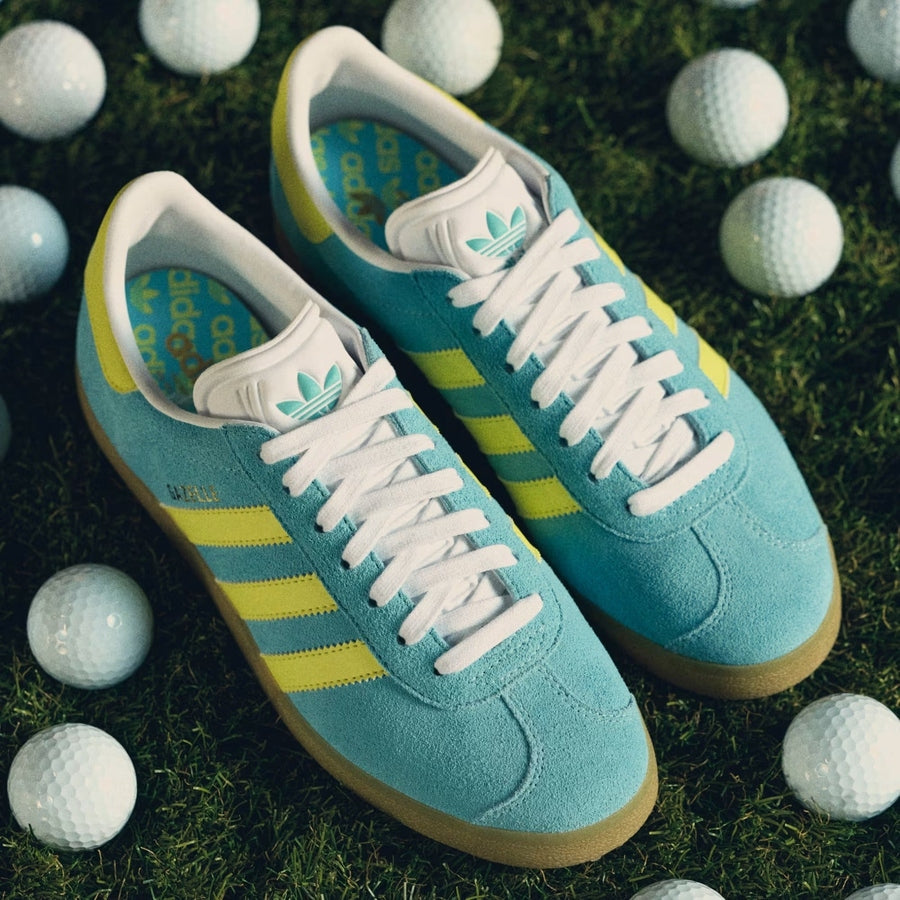 Adidas Ladies Gazelle Spikeless Golf Shoes - Blue/Yellow