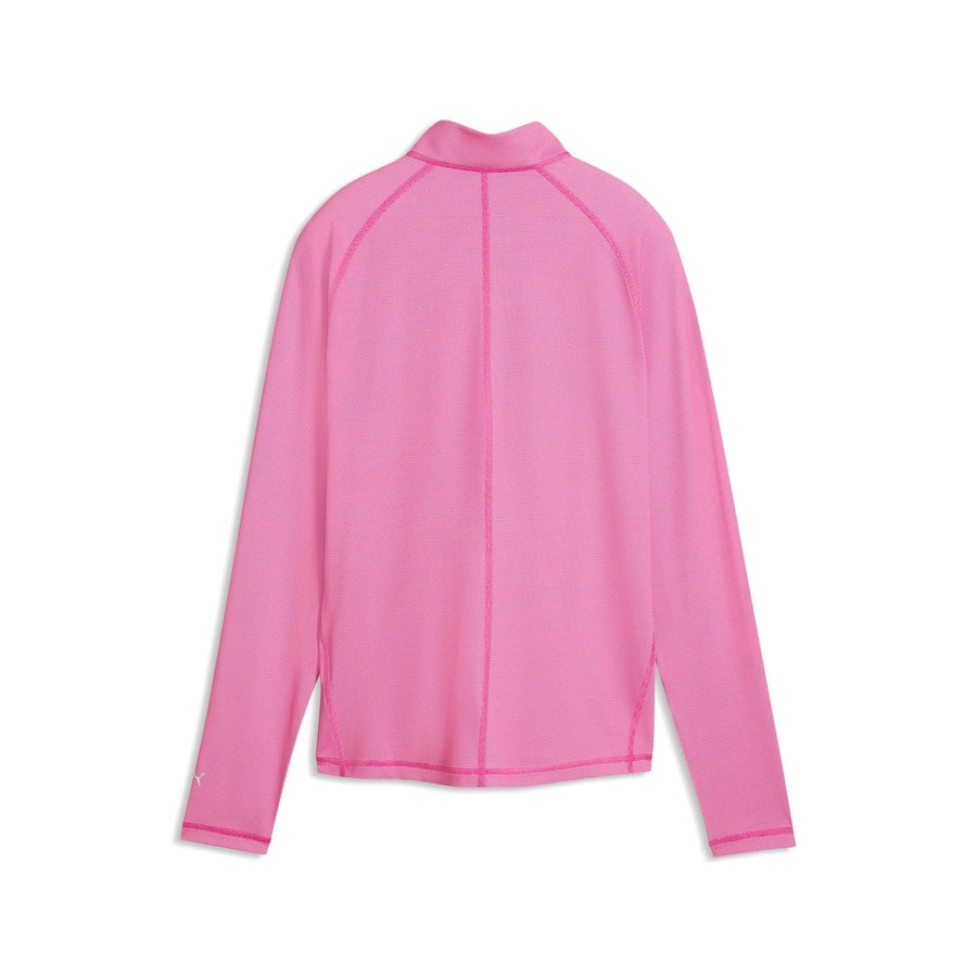Puma Ladies UV Birdseye 1/4 Zip Golf Jacket - Pink