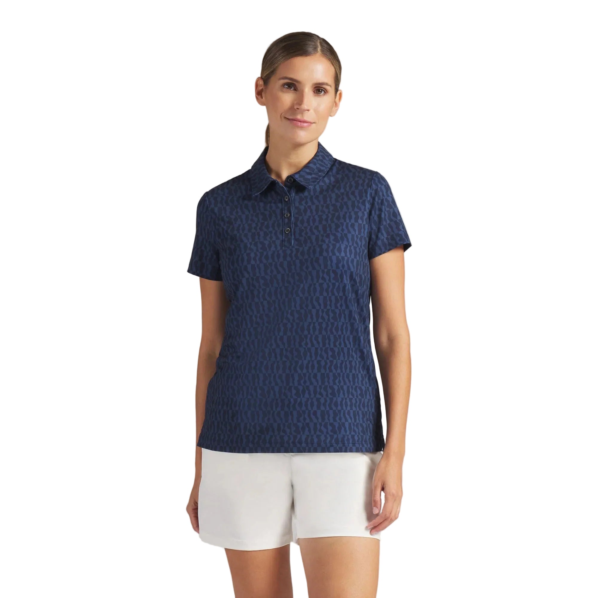Puma Ladies CLOUDSPUN Wavey Golf Polo - Navy