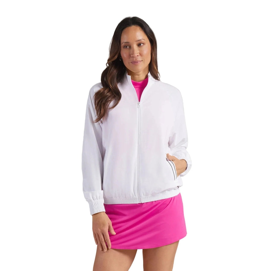 Puma Ladies Full-Zip Wind Golf Jacket - White