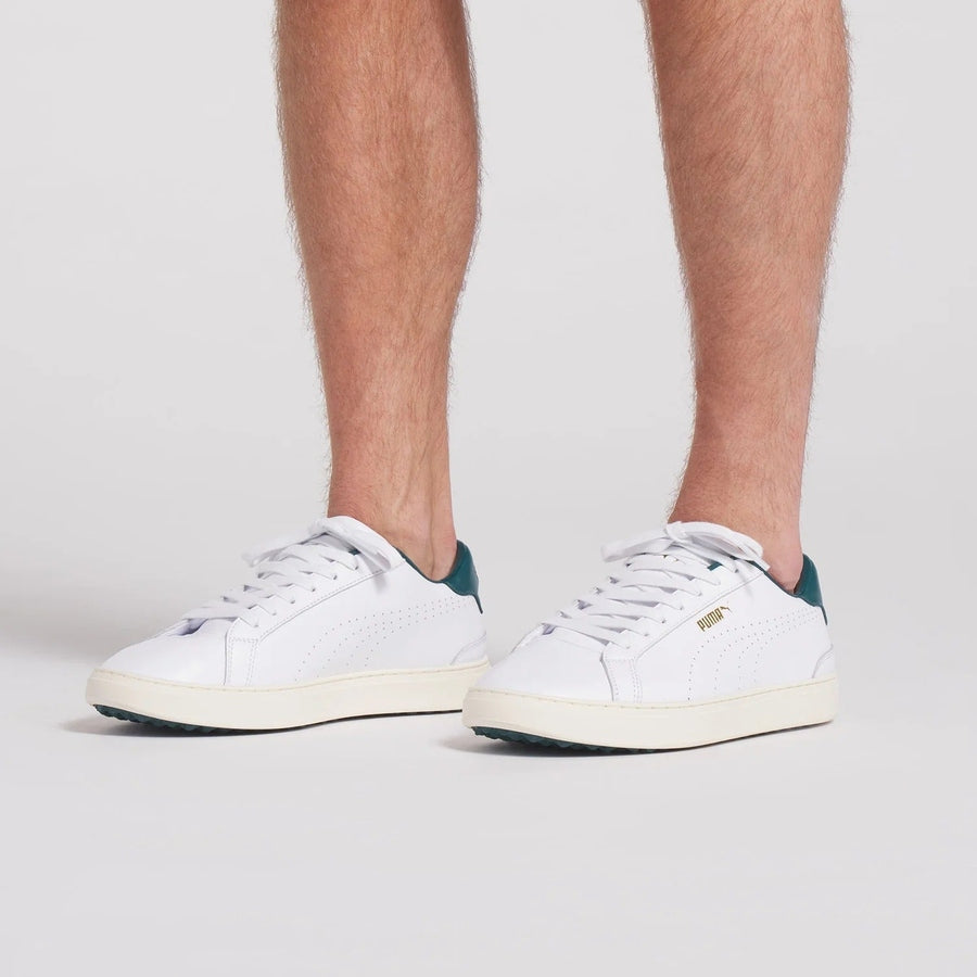 Puma Classic G Spikeless Golf Shoes - White/Green