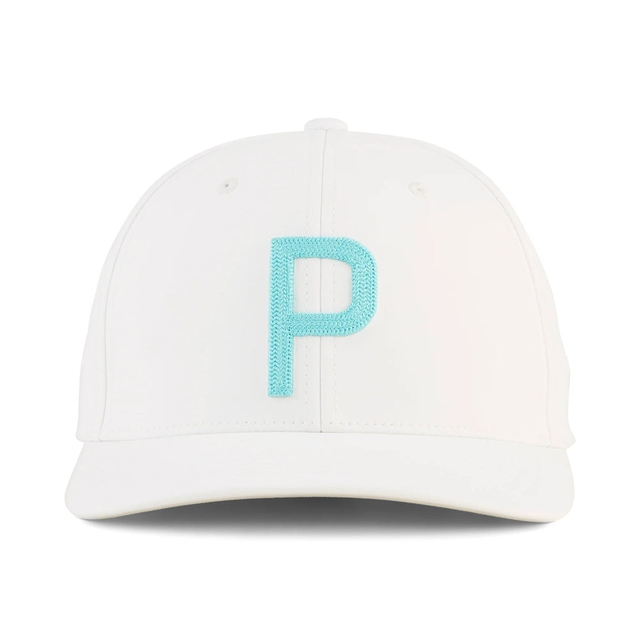 Puma Heritage P Snapback Golf Cap - White/Mint