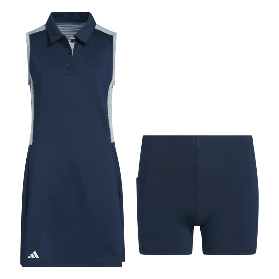 Adidas Girls Sleeveless Golf Dress - Navy