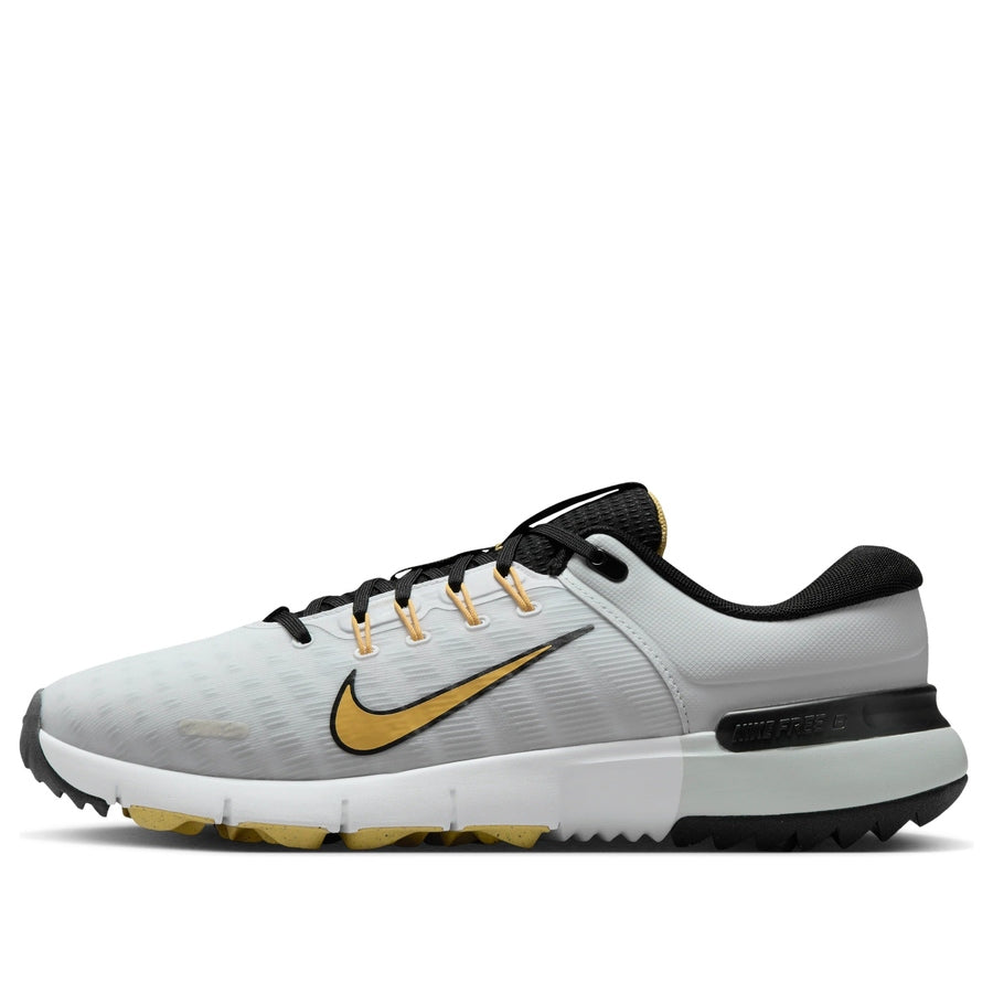 Nike Free Golf NN Spikeless Golf Shoes - White/Gold