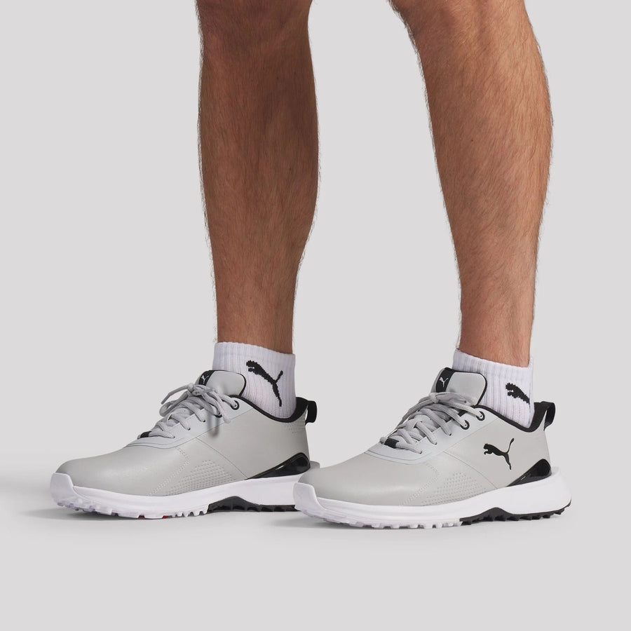 Puma Fusion Grip 6 Evo Spikeless Golf Shoes - Ash Gray/Black