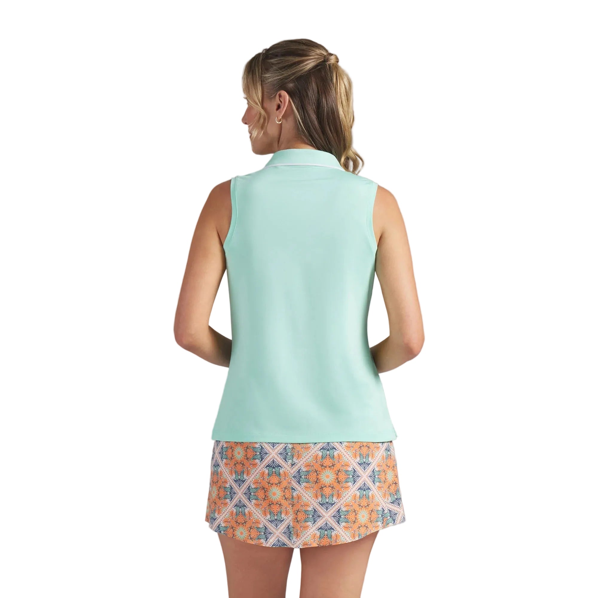 Puma Ladies CLOUDSPUN Essential Sleeveless Golf Polo - Mint