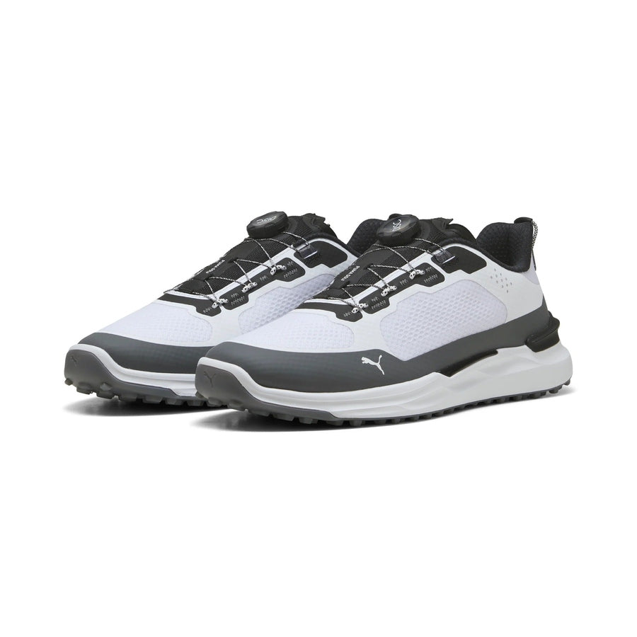 Puma Ignite Elevate 2 Disc Spikeless Golf Shoes - White/Gray