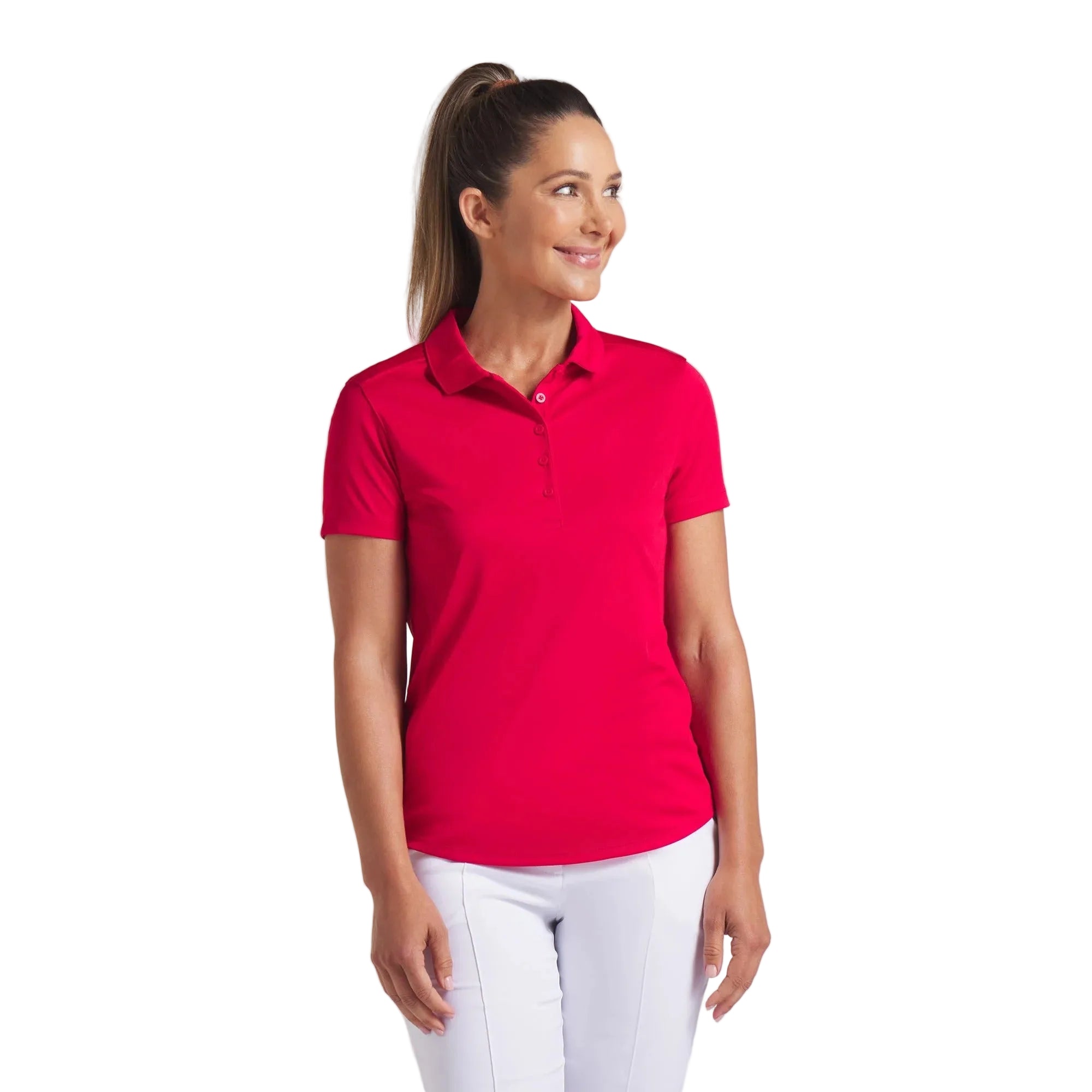 Puma Ladies Pure 2.0 Short Sleeve Polo - Red