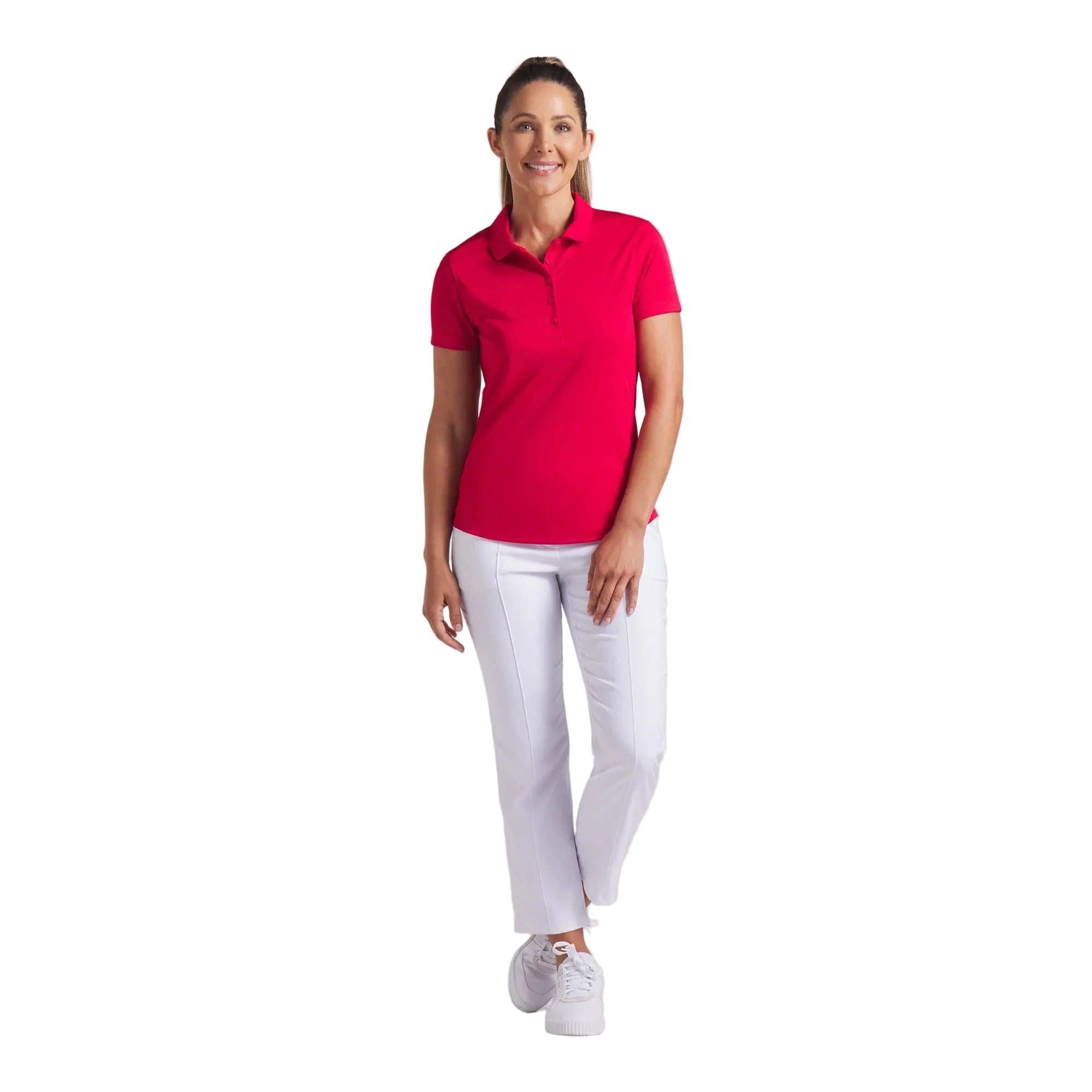 Puma Ladies Pure 2.0 Short Sleeve Polo - Red
