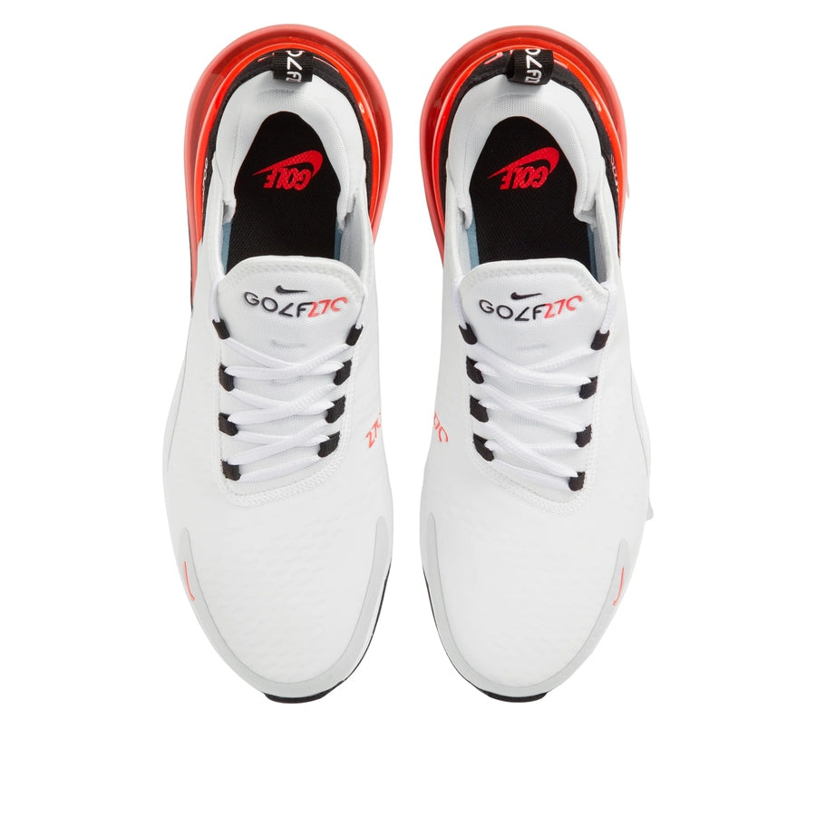 Nike Air Max 270 G Spikeless Golf Shoes - White/Red