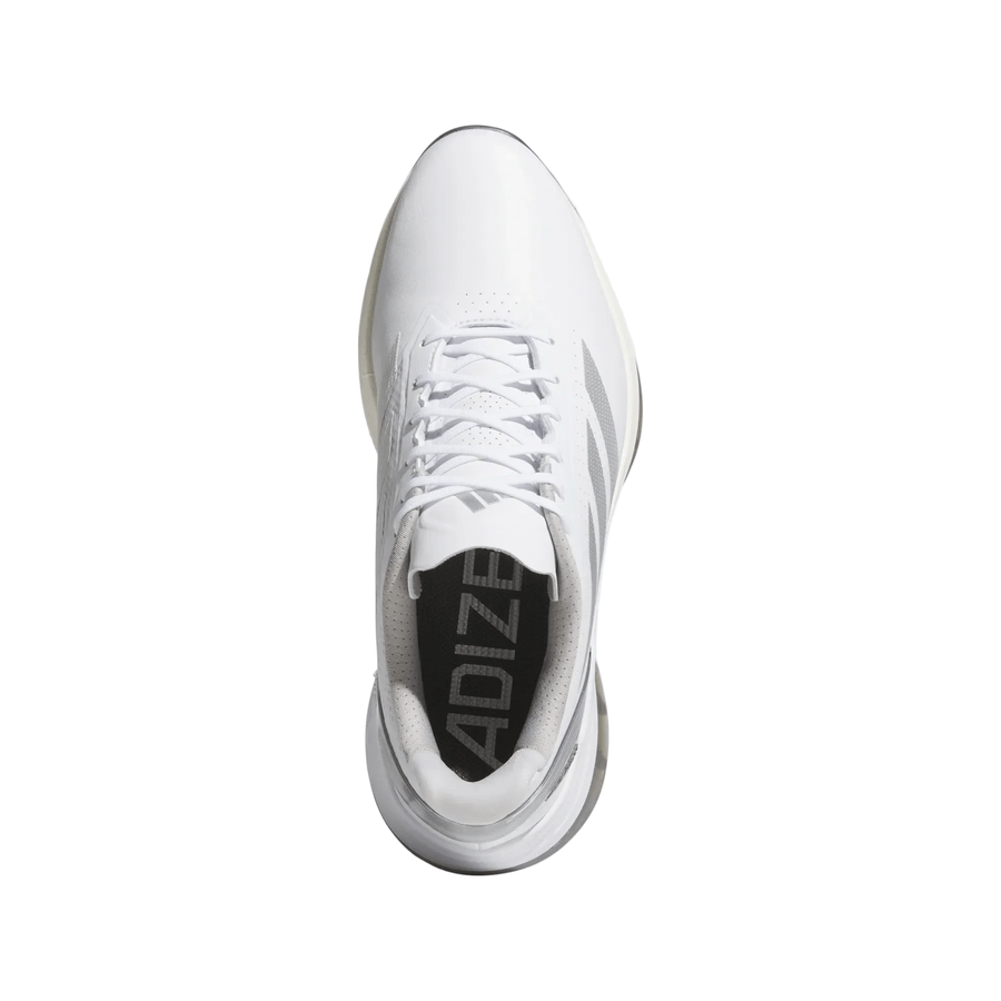 Adidas Adizero ZG Spikeless Golf Shoes - White/Silver