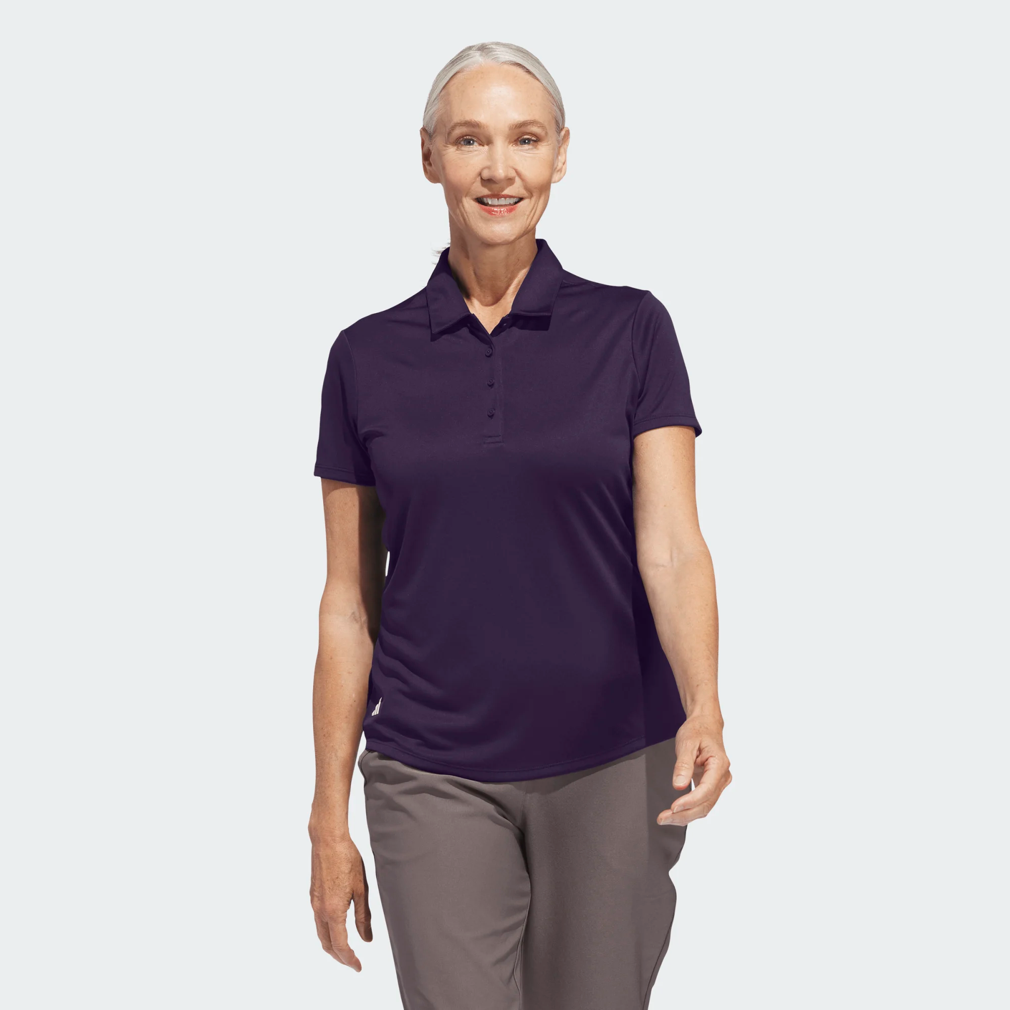 Adidas Ladies Solid Performance Short Sleeve Golf Polo