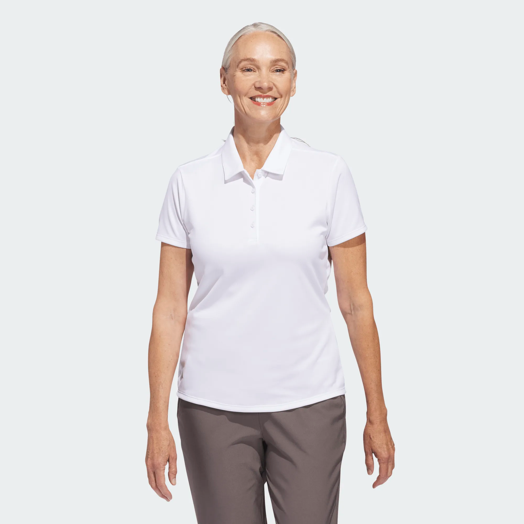 Adidas Ladies Solid Performance Short Sleeve Golf Polo