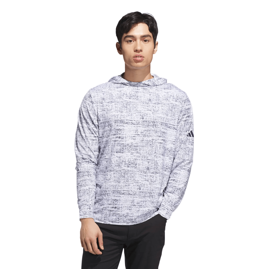 Adidas Performance Printed Lightweight Hoodie - White/Navy