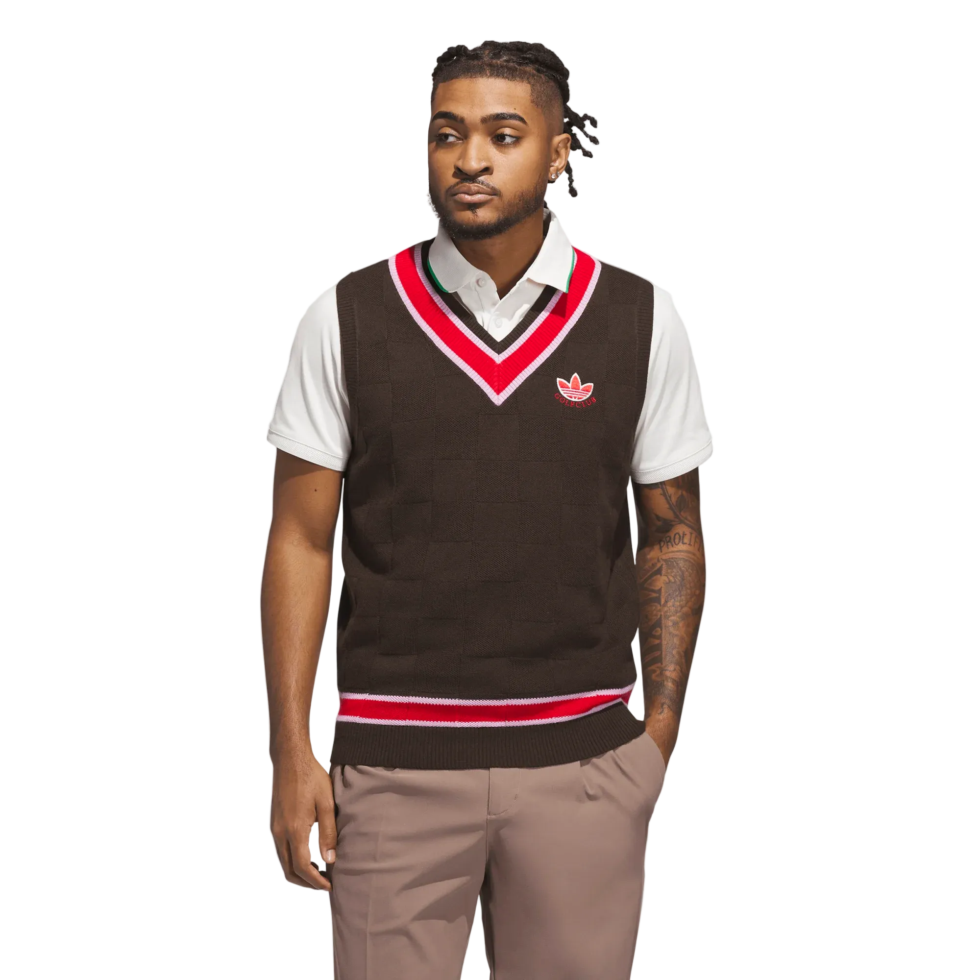 Adidas Original Knit Vest - Brown