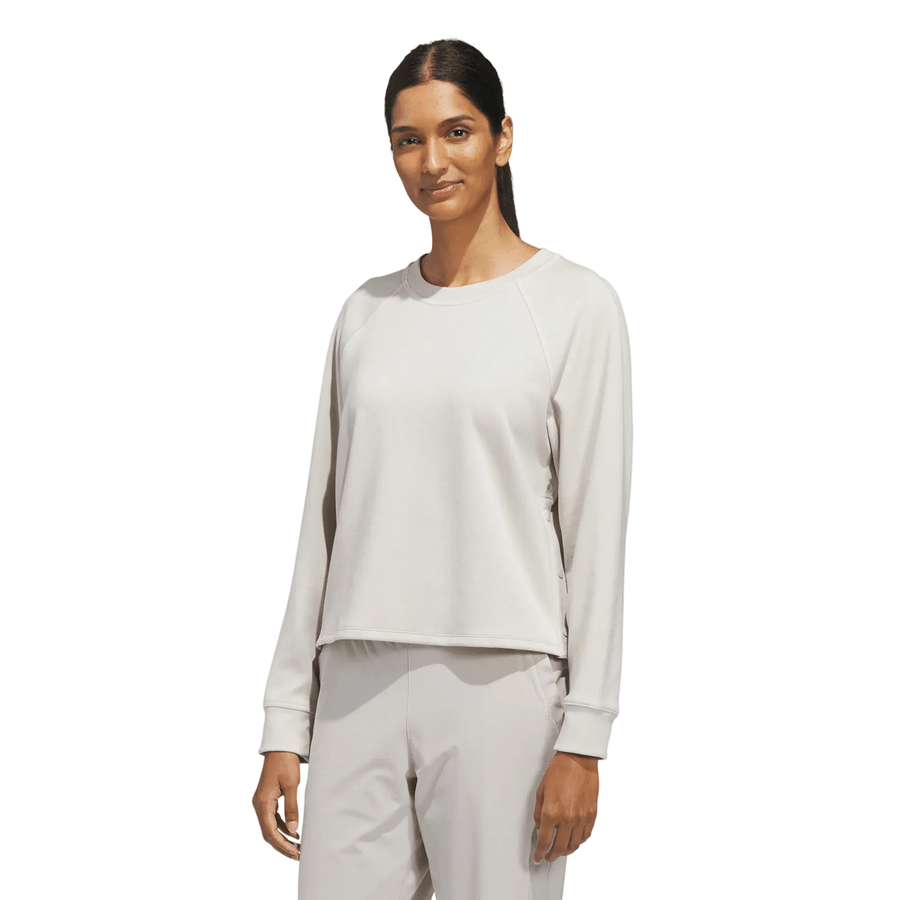 Adidas Ladies Beyond The Course Side-Snap Crew Layer - Beige