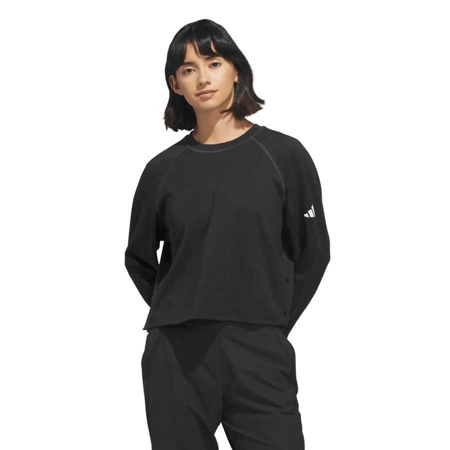 Adidas Ladies Beyond The Course Side-Snap Crew Layer - Black