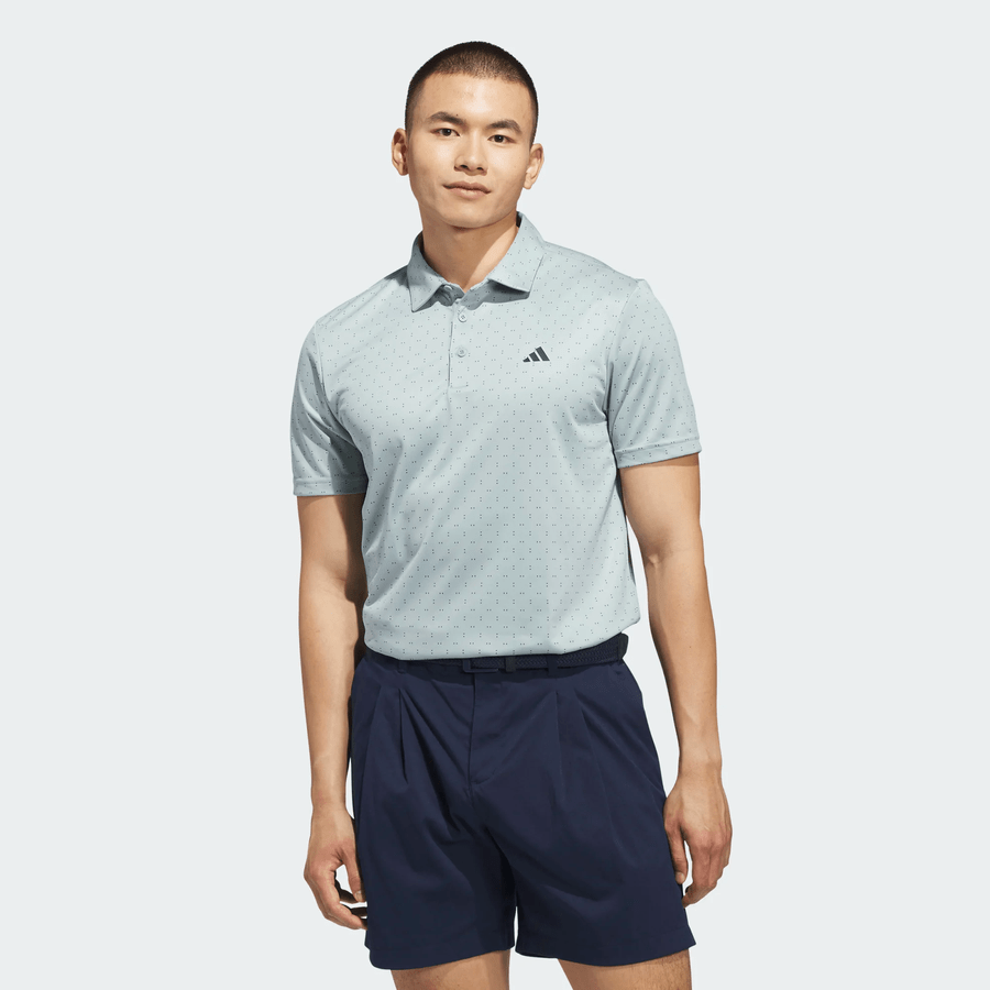 Adidas Performance Textured Print Polo Shirt