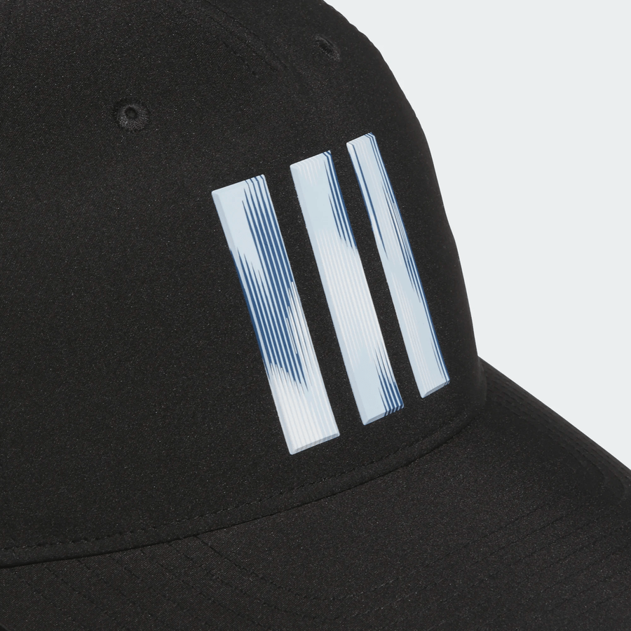 Adidas chapeau à imprimé 3 bandes Tour - noir