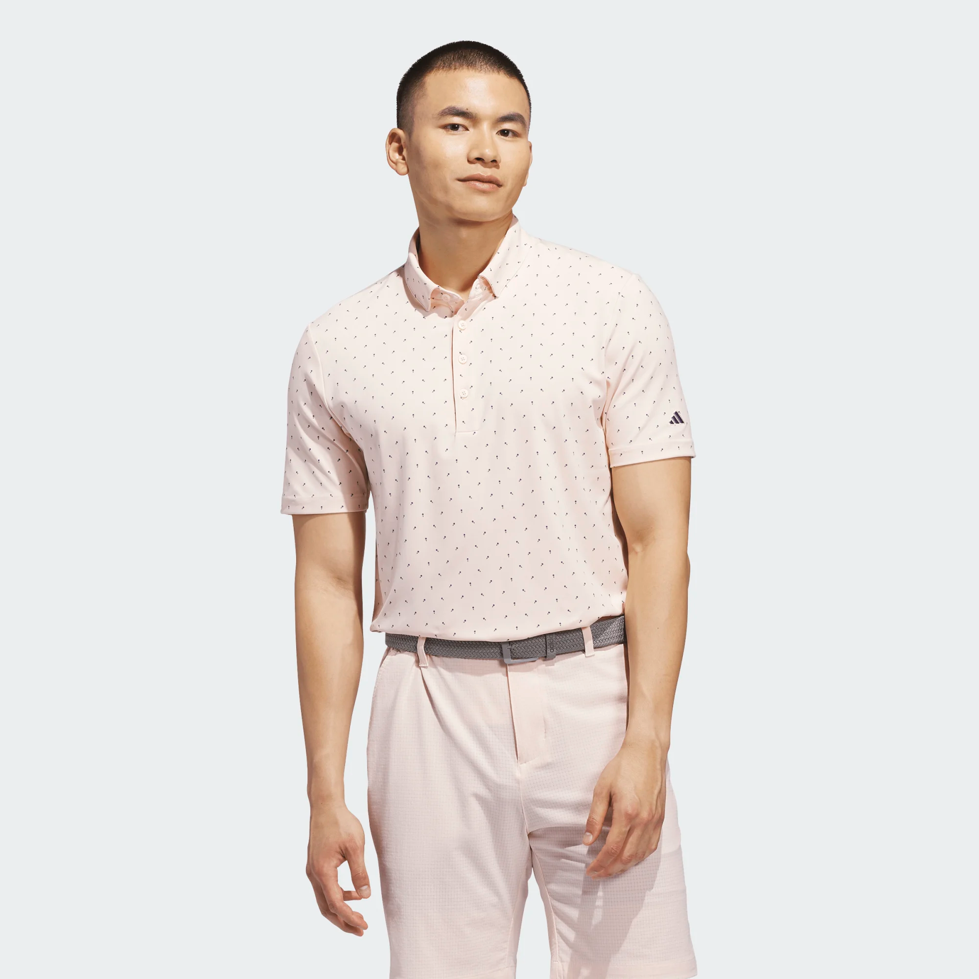 Adidas Ultimate365+ Micro Print Polo Shirt - Pink