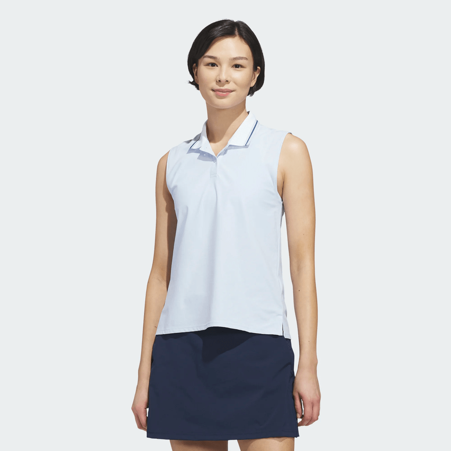 Adidas Ladies Beyond The Course Twistknit Sleeveless Polo Shirt