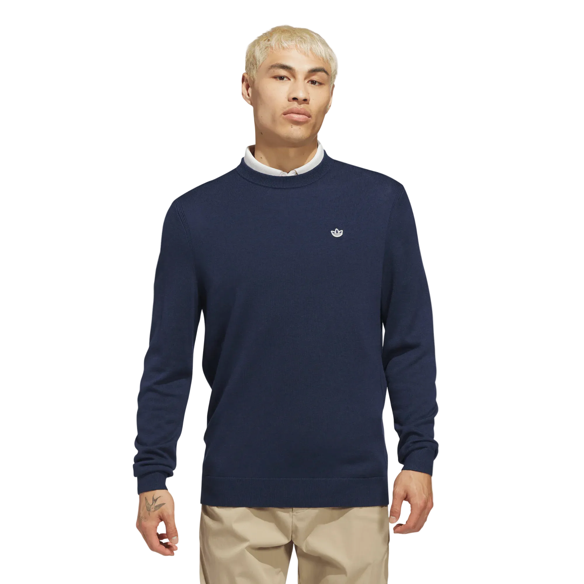Adidas Originals Cashmere Blend Sweater - Navy