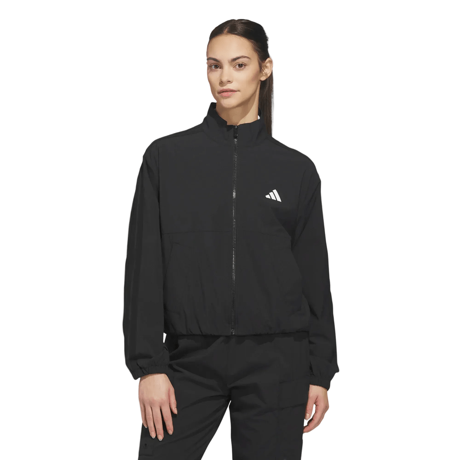 Adidas Ladies Beyond the Course Textured Golf Jacket - Black