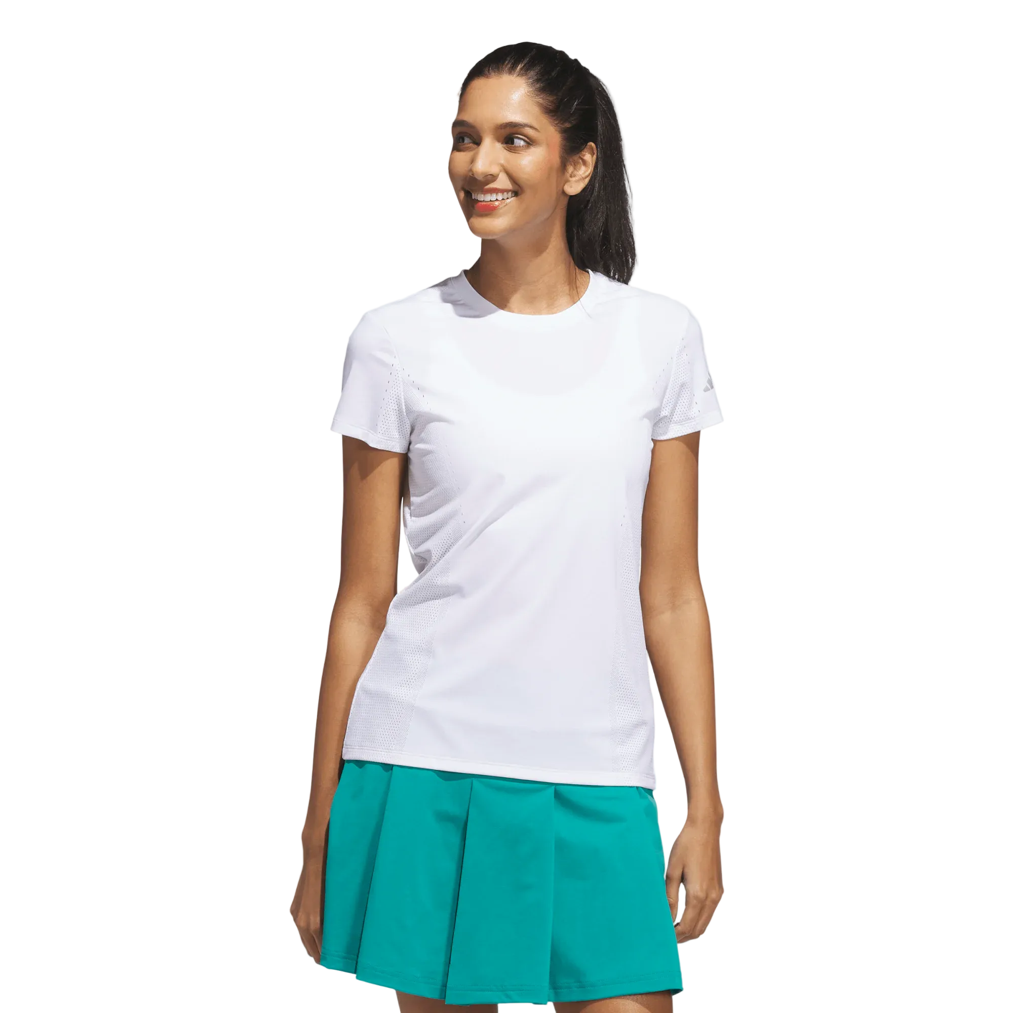 Adidas Ladies Ultimate365 Tour Engineered Short Sleeve Slim Top