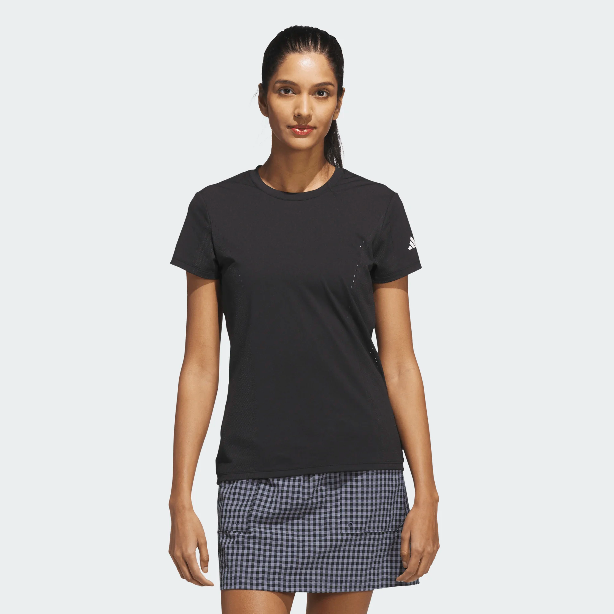 Adidas Ladies Ultimate365 Tour Engineered Short Sleeve Slim Top