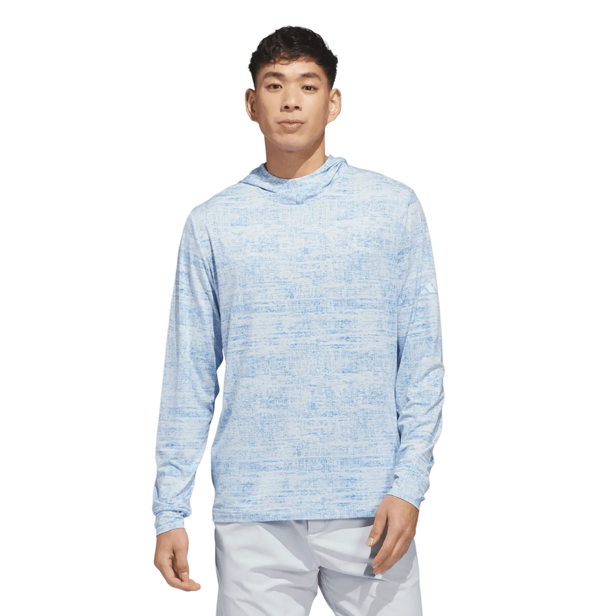 Adidas Performance Printed Lightweight Hoodie - Blue