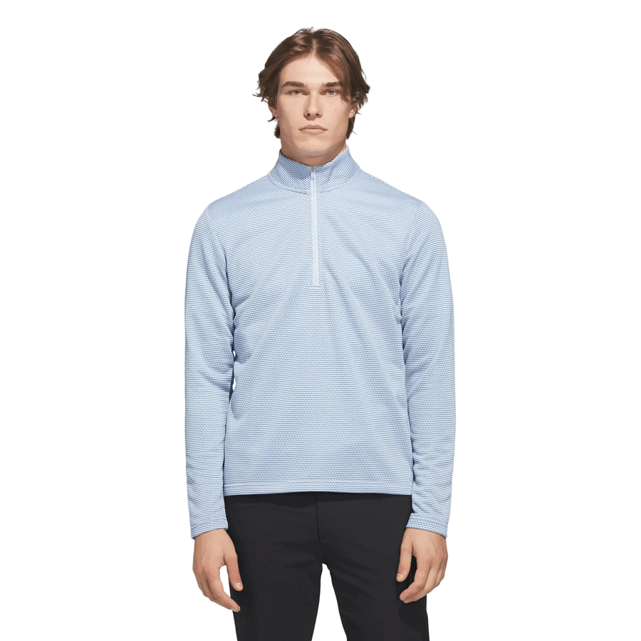 Adidas Performance Printed Quarter-Zip Pullover - Blue