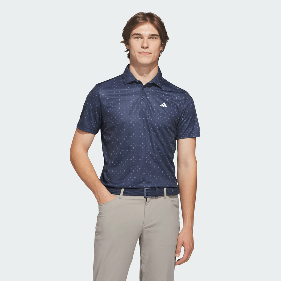 Adidas Performance Textured Print Polo Shirt