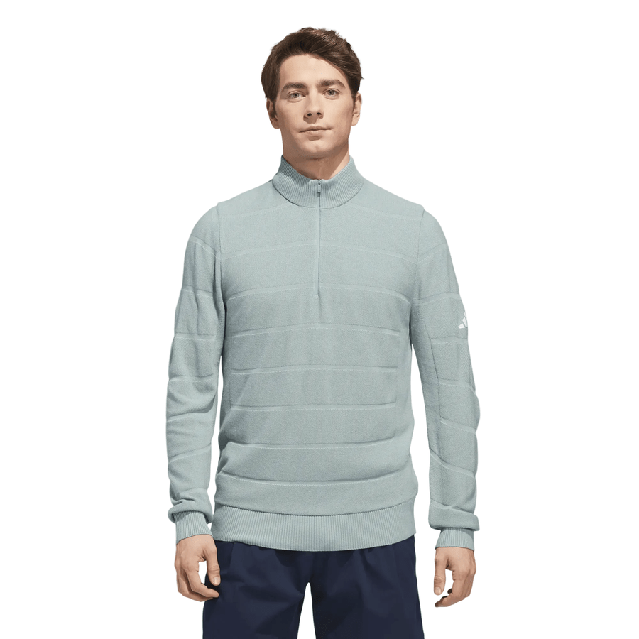 Adidas Ultimate365 Tour Wind Knit haut à demi-zip - Vert