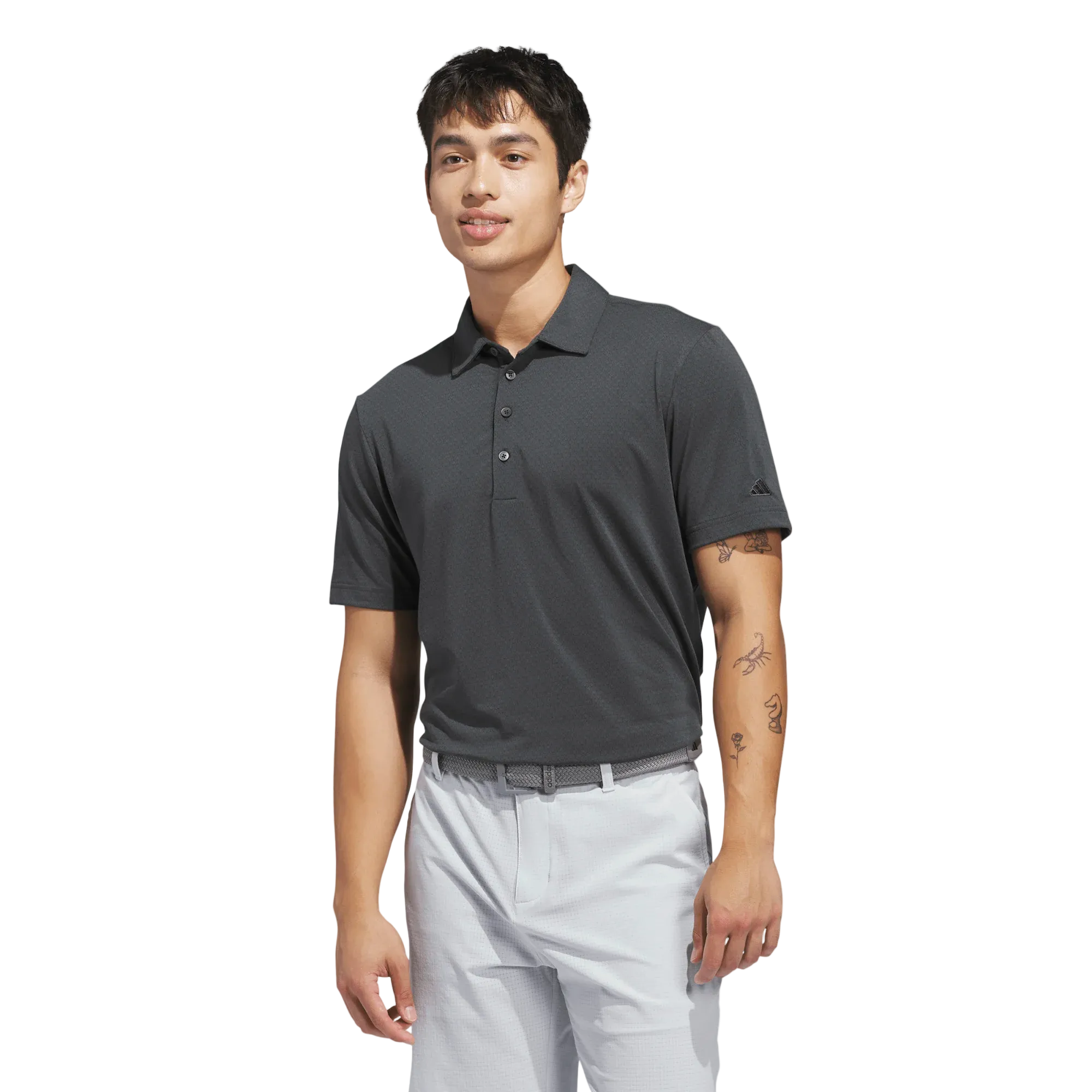 Adidas Ultimate365+ Go-To Print Polo Shirt - Black