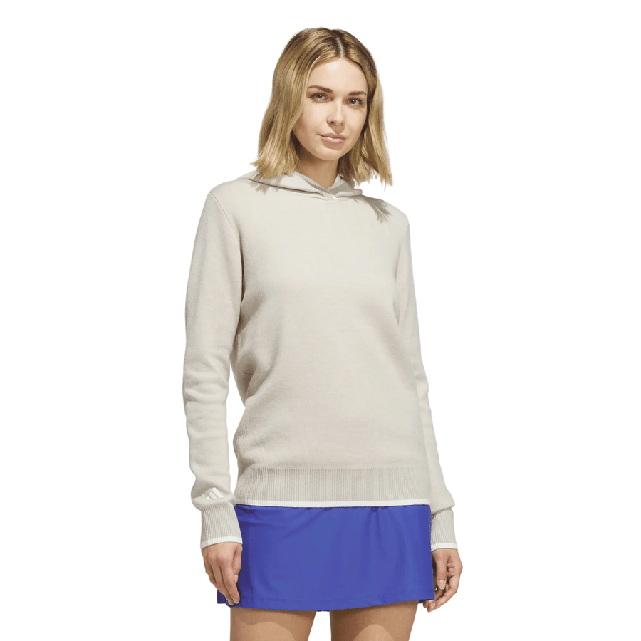 Adidas sweat à capuche en maille Ultimate365 Tour pour femme - Beige