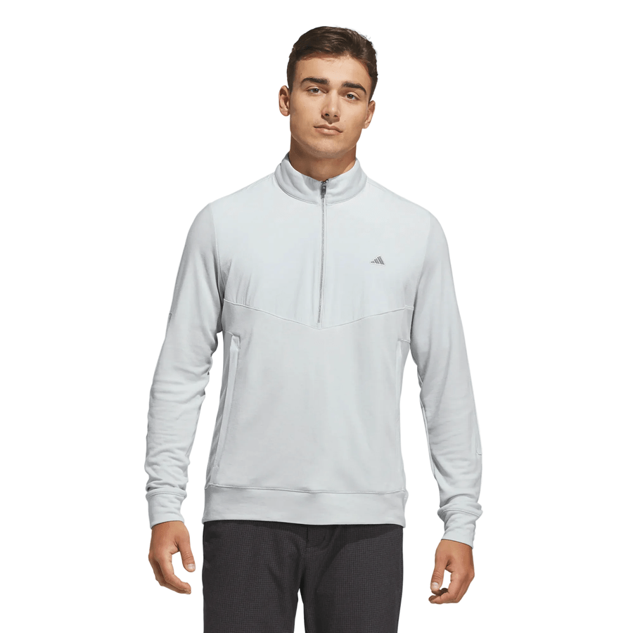 Adidas Ultimate365+ Course Control Hybrid Quarter-Zip Sweatshirt - Grey