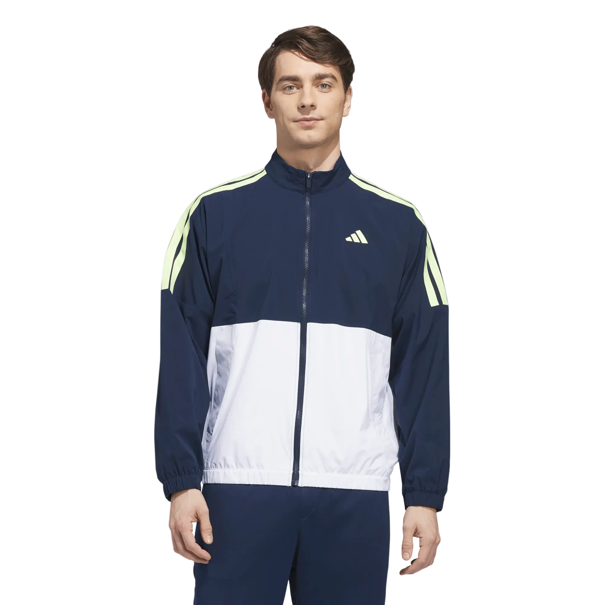 Adidas Beyond Twistweave Full-Zip Windbreaker - White/Navy