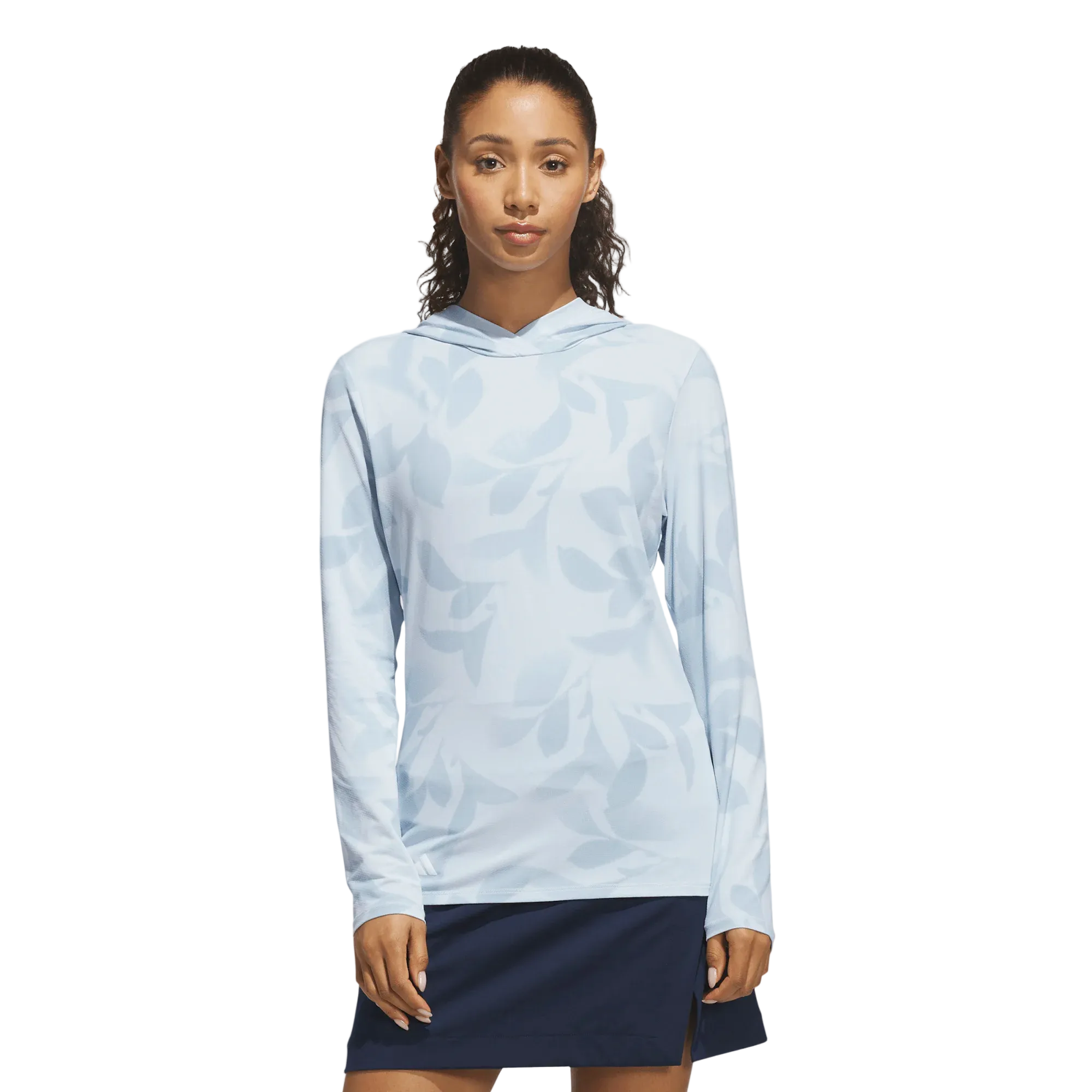 Adidas Ladies Ultimate365 Cool Feeling Printed Hoodie - Blue