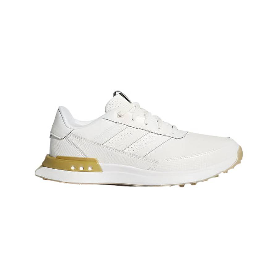 Adidas S2G 25 Ladies Leather Spikeless Golf Shoes - Off White/Gold