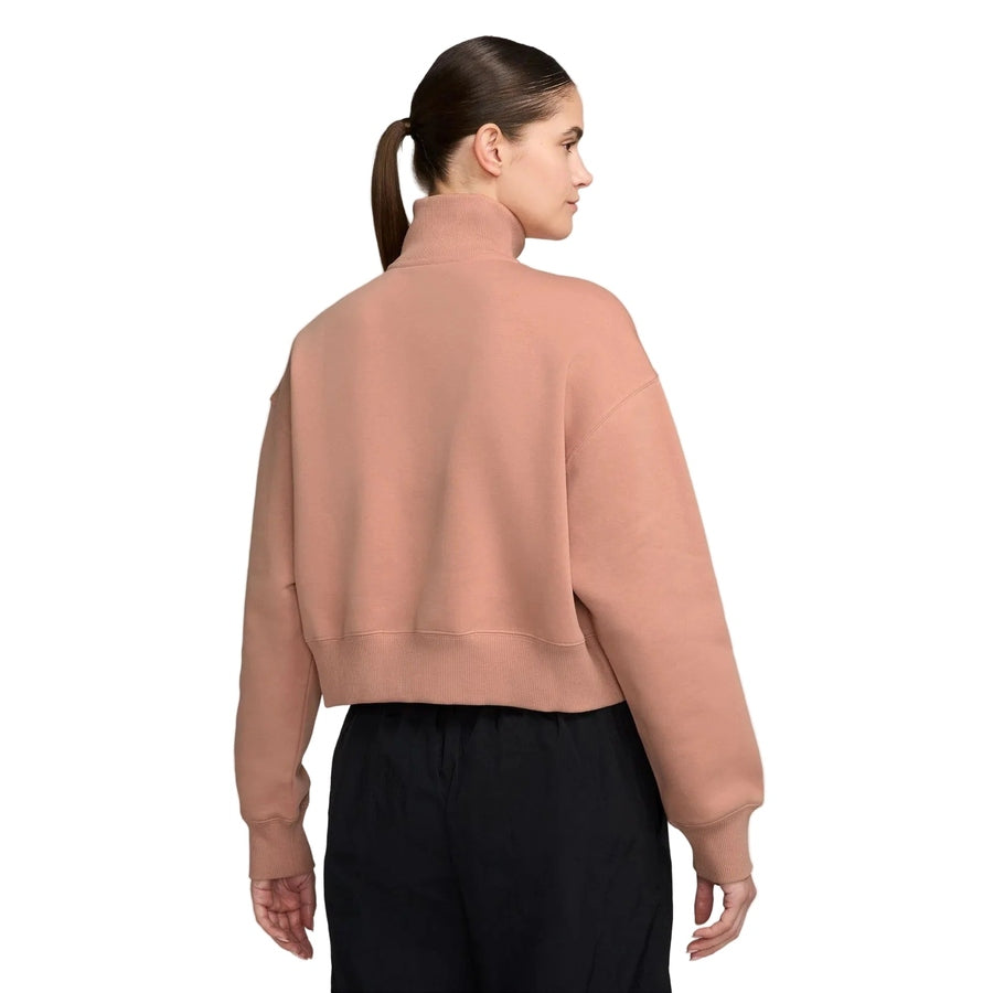 Nike Ladies Phoenix Fleece 1/4-Zip Crop Top