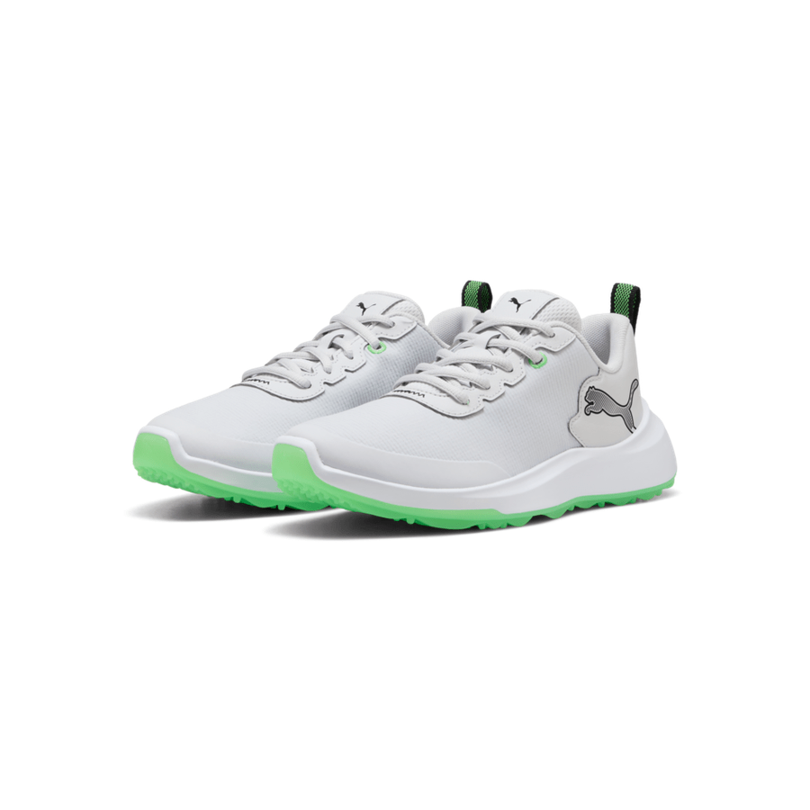 #Check Puma Juniors Gruve Sport Junior Spikeless Golf Shoes - Feather Gray/Puma White/Fluro