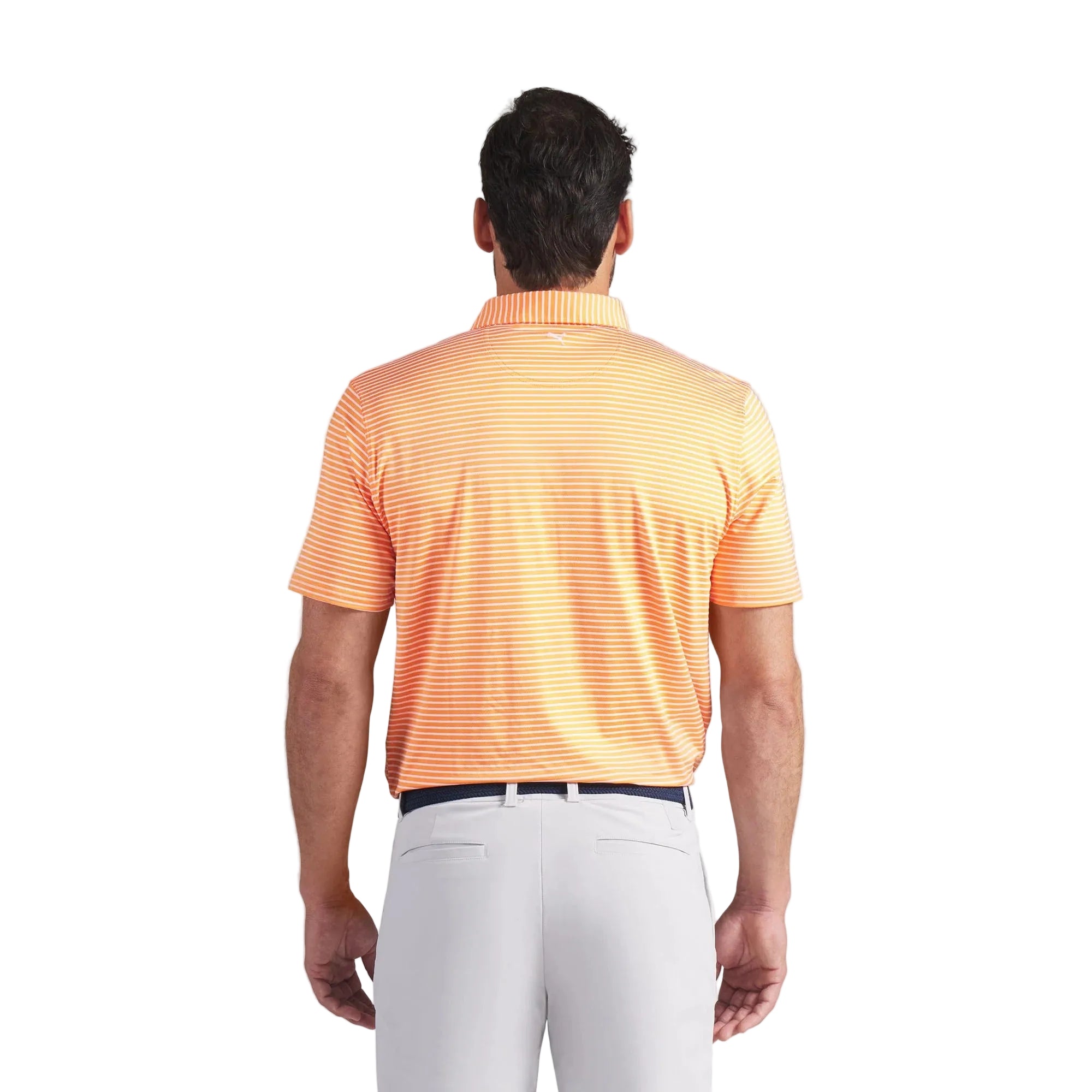 Puma BRRR Stripe Golf Polo - Orange