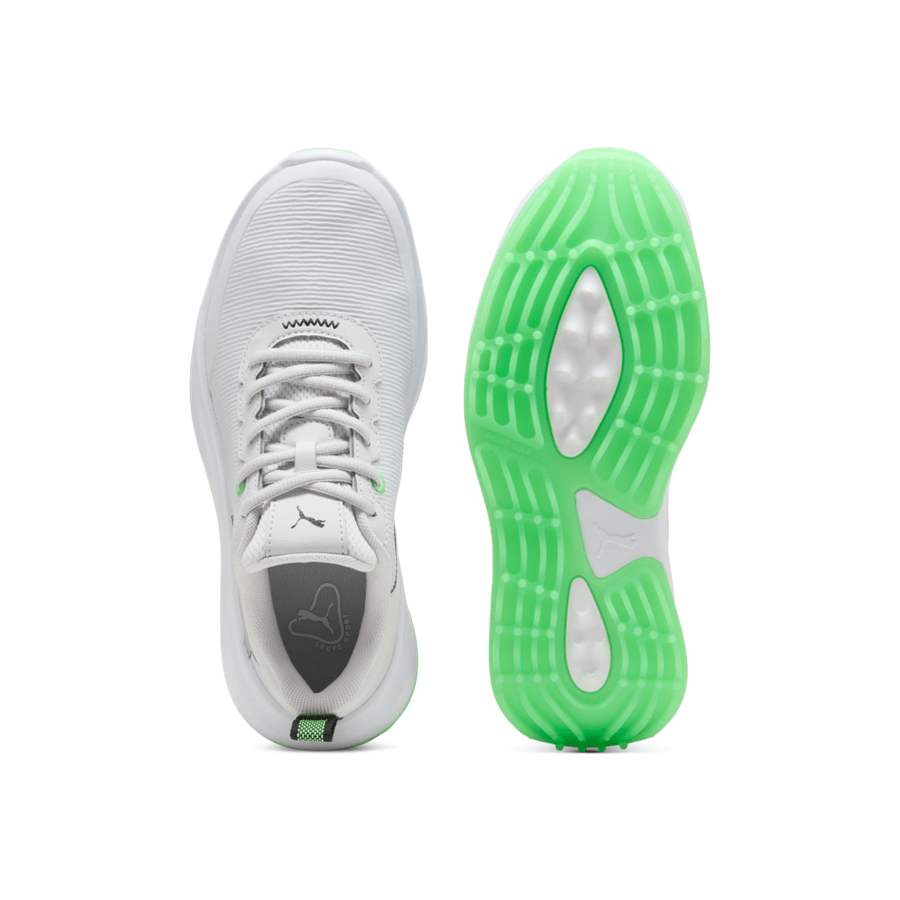 #Check Puma Juniors Gruve Sport Junior Spikeless Golf Shoes - Feather Gray/Puma White/Fluro